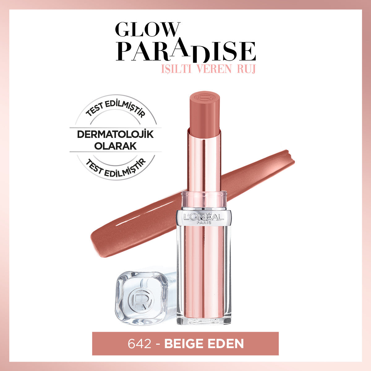 L'Oréal Paris Glow Paradise Balm-in-Lipstick - Işıltı Veren Ruj 642 Beige Eden