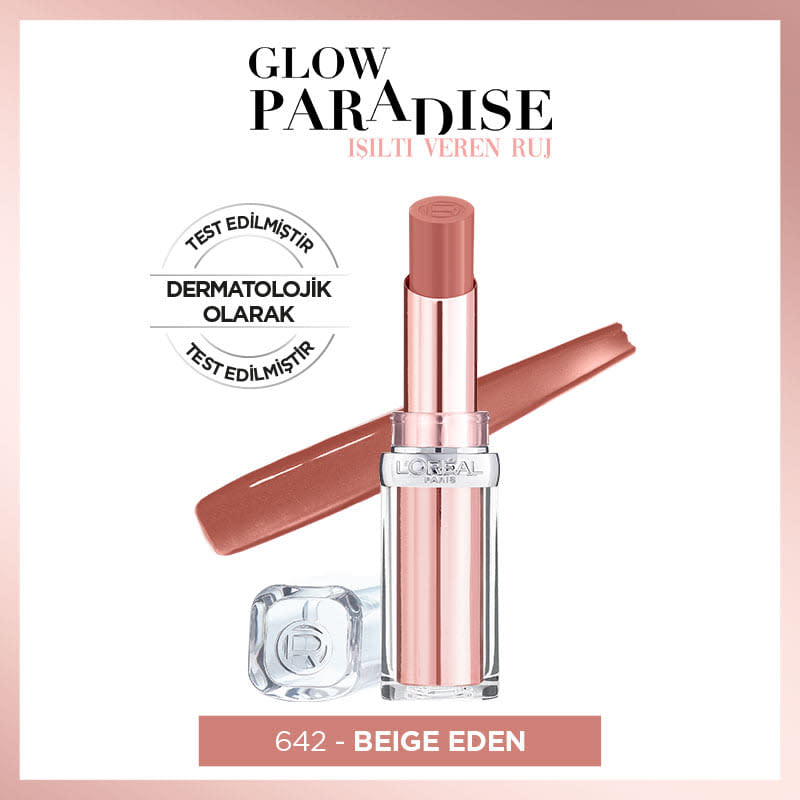 L'Oréal Paris Glow Paradise Balm-in-Lipstick - Işıltı Veren Ruj 642 Beige Eden