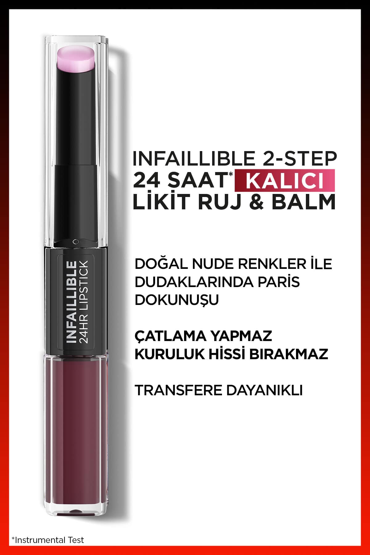 L'Oréal Paris Infaillible 2-Step 24 Saat Kalıcı Likit Ruj & Balm - 215 Wine Oclock