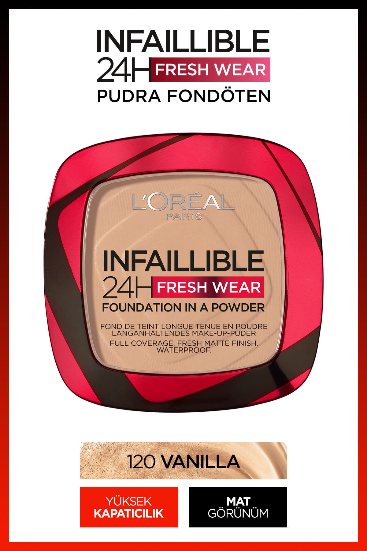 L'Oréal Paris Infaillible 24H Fresh Wear Pudra Fondöten 120 Vanilla