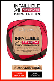 L'Oréal Paris Infaillible 24H Fresh Wear Pudra Fondöten 140 Golden Beige