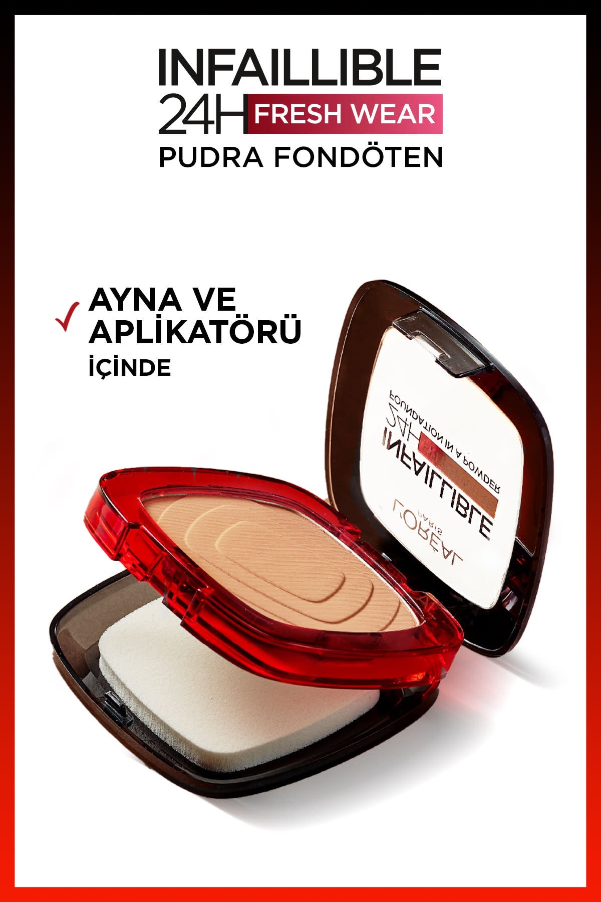 L'Oréal Paris Infaillible 24H Fresh Wear Pudra Fondöten 180 Rose Sand