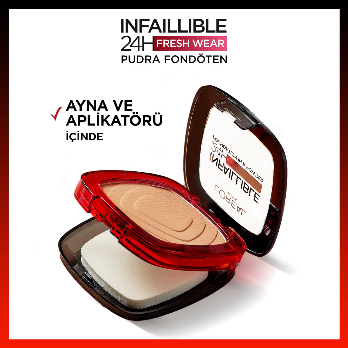 L'Oréal Paris Infaillible 24H Fresh Wear Pudra Fondöten 180 Rose Sand