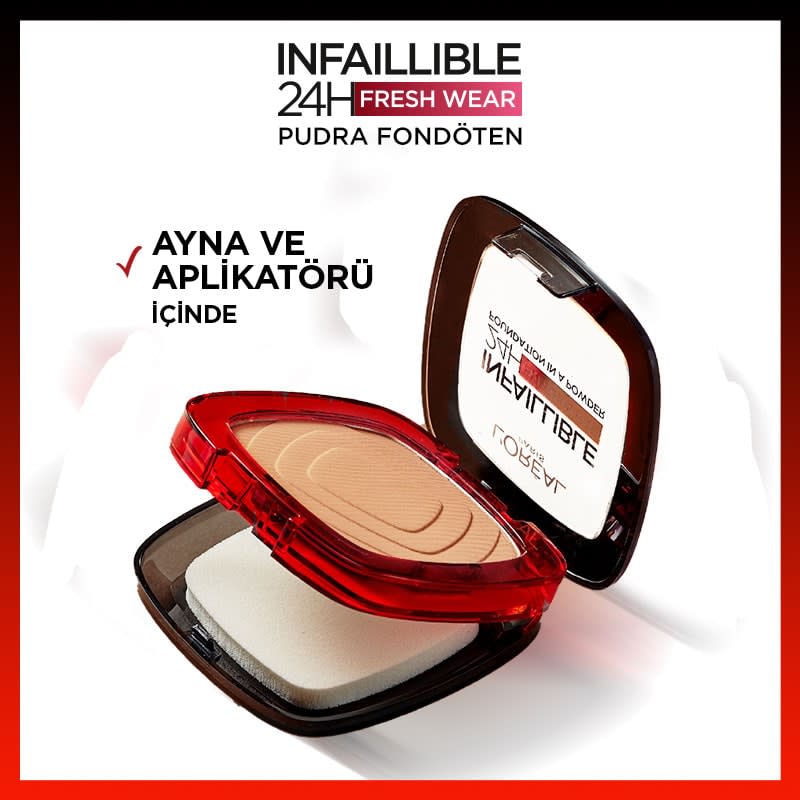 L'Oréal Paris Infaillible 24H Fresh Wear Pudra Fondöten 180 Rose Sand