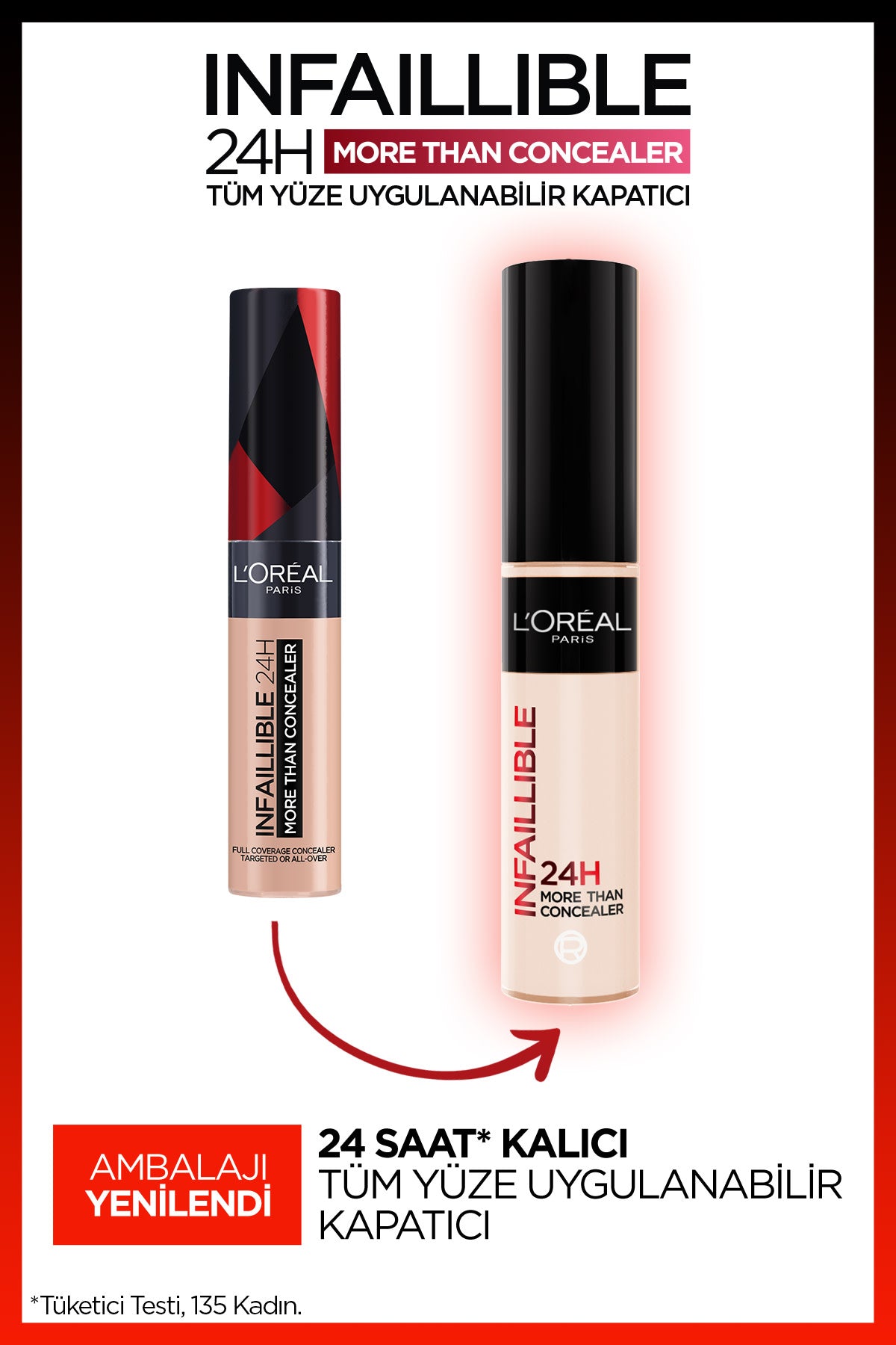 L'Oréal Paris Infaillible 24H Tüm Yüze Uygulanabilir Kapatıcı - 322 NEUTRE