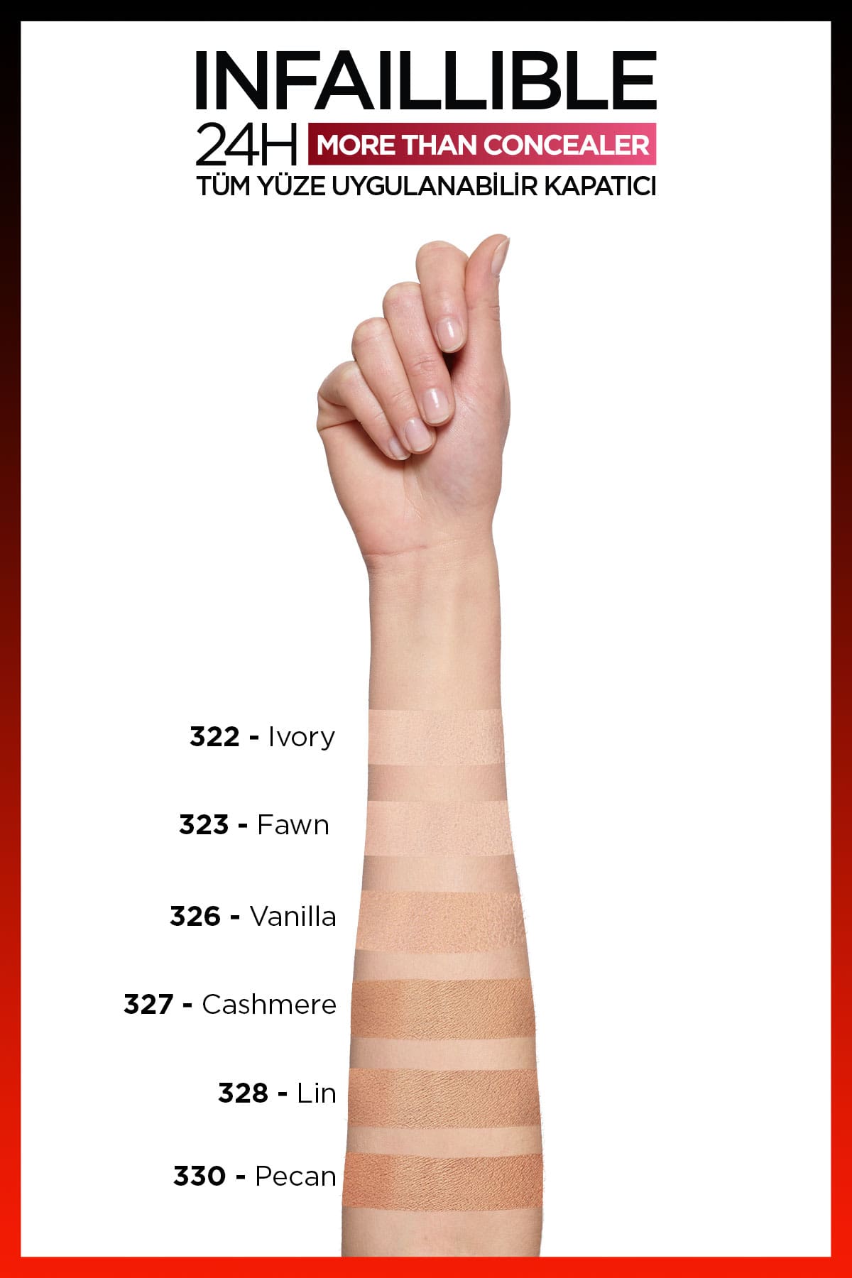 L'Oréal Paris Infaillible 24H Tüm Yüze Uygulanabilir Kapatıcı - 323 Fawn