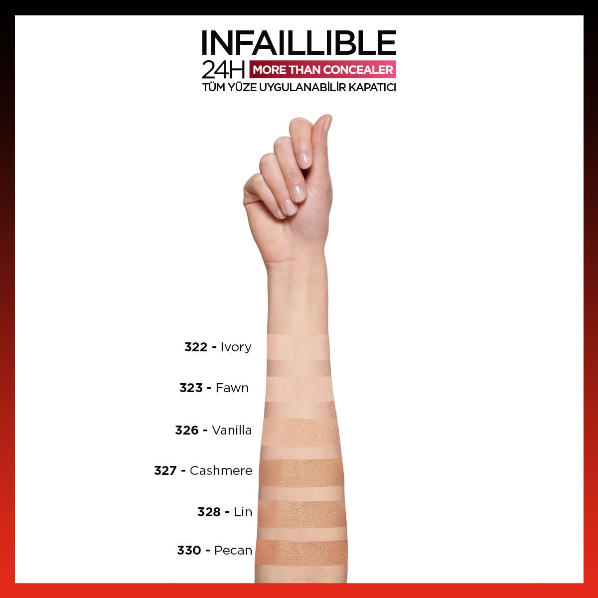 L'Oréal Paris Infaillible 24H Tüm Yüze Uygulanabilir Kapatıcı - 323 Fawn