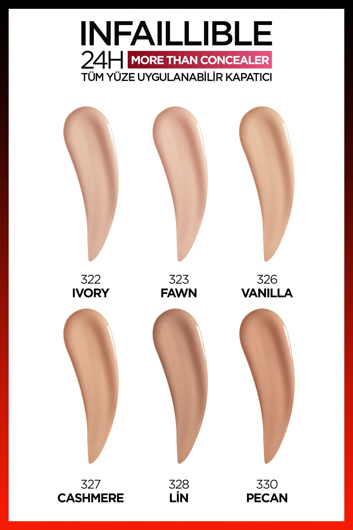 L'Oréal Paris Infaillible 24H Tüm Yüze Uygulanabilir Kapatıcı - 326 Vanilla