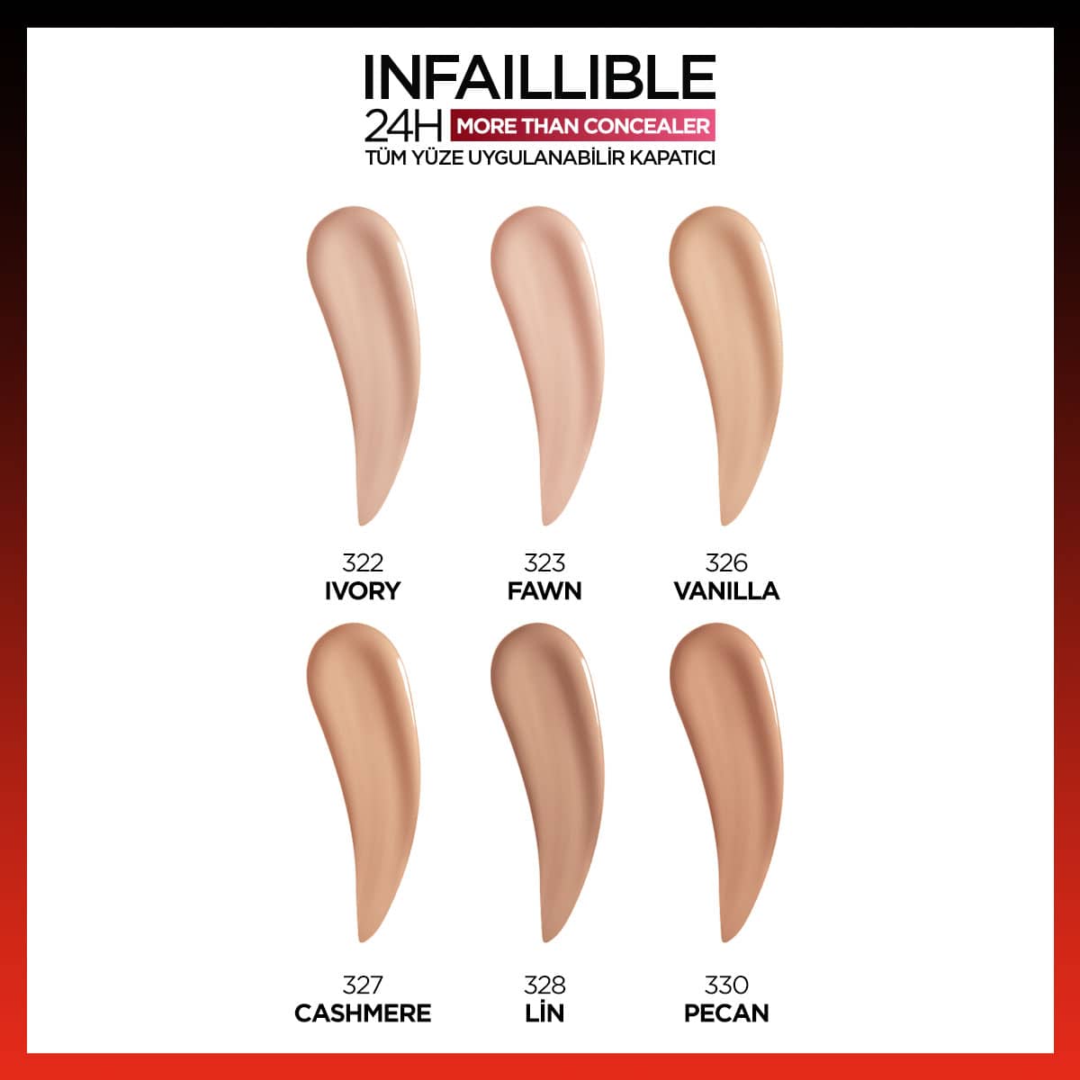 L'Oréal Paris Infaillible 24H Tüm Yüze Uygulanabilir Kapatıcı - 326 Vanilla
