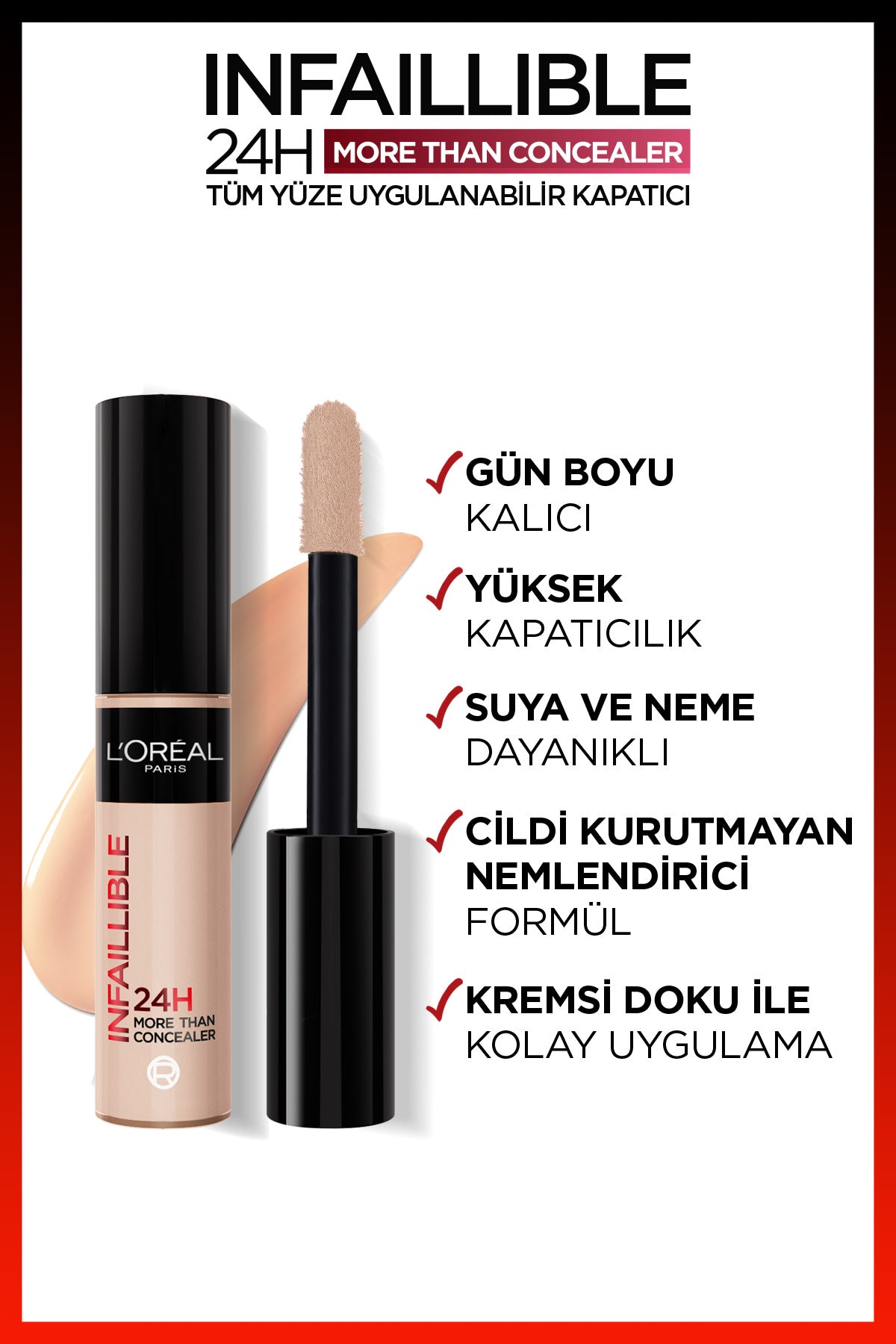 L'Oréal Paris Infaillible 24H Tüm Yüze Uygulanabilir Kapatıcı - 327 Cool Rose