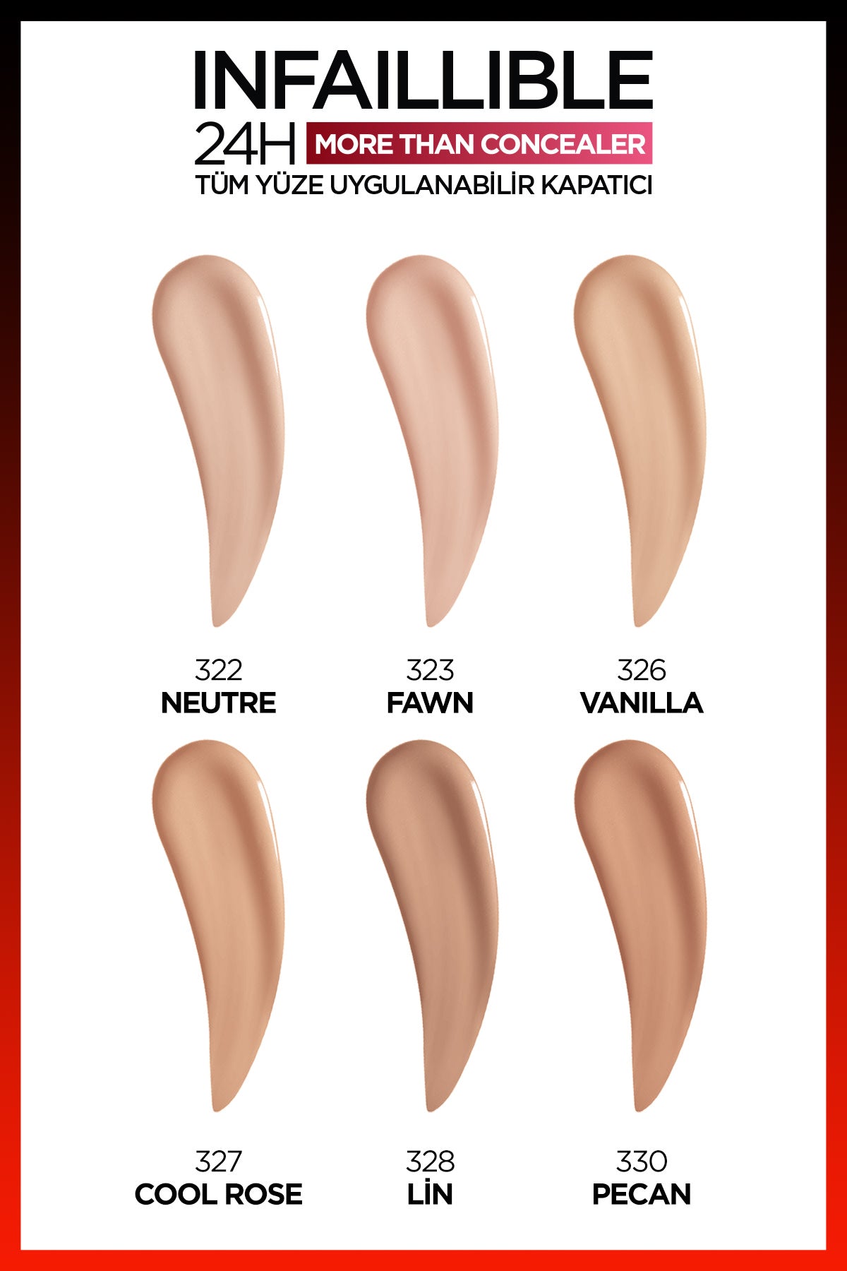 L'Oréal Paris Infaillible 24H Tüm Yüze Uygulanabilir Kapatıcı - 327 Cool Rose