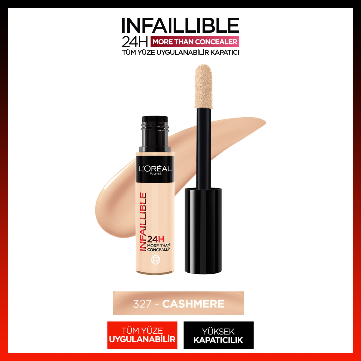 L'Oréal Paris Infaillible 24H Tüm Yüze Uygulanabilir Kapatıcı - 327 Cool Rose