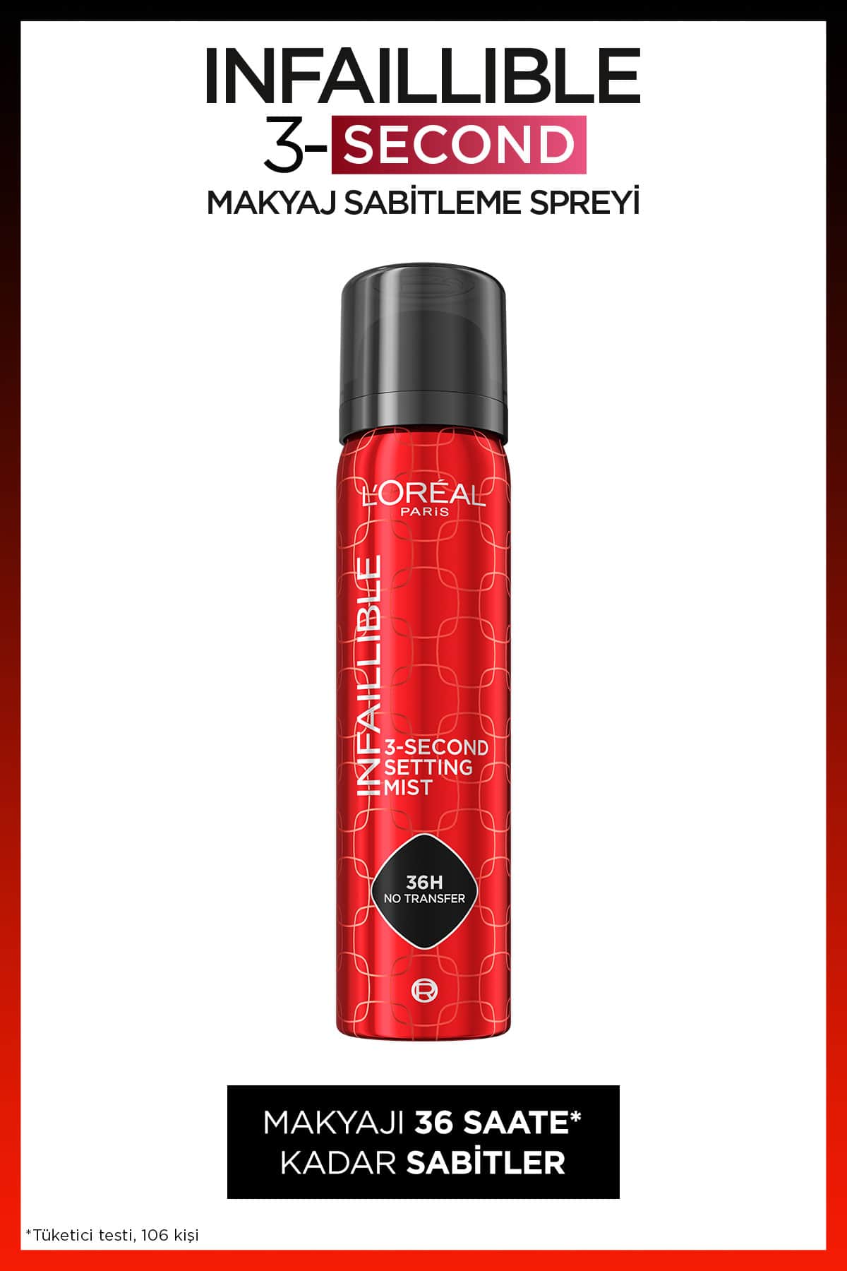 L'Oréal Paris Infaillible 3-Second Makyaj Sabitleme Spreyi