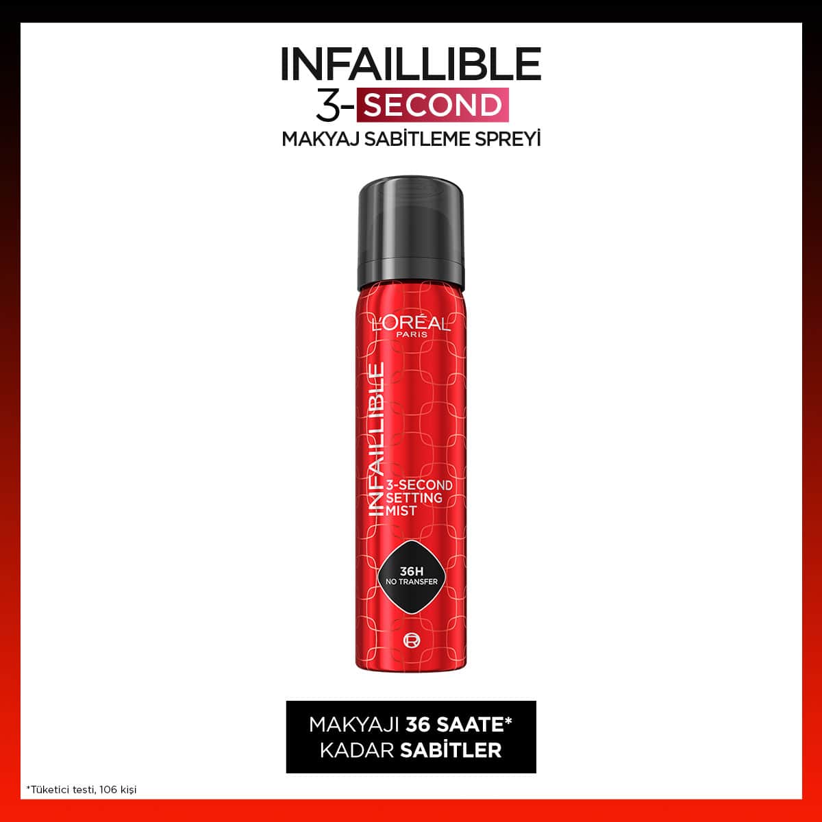 L'Oréal Paris Infaillible 3-Second Makyaj Sabitleme Spreyi