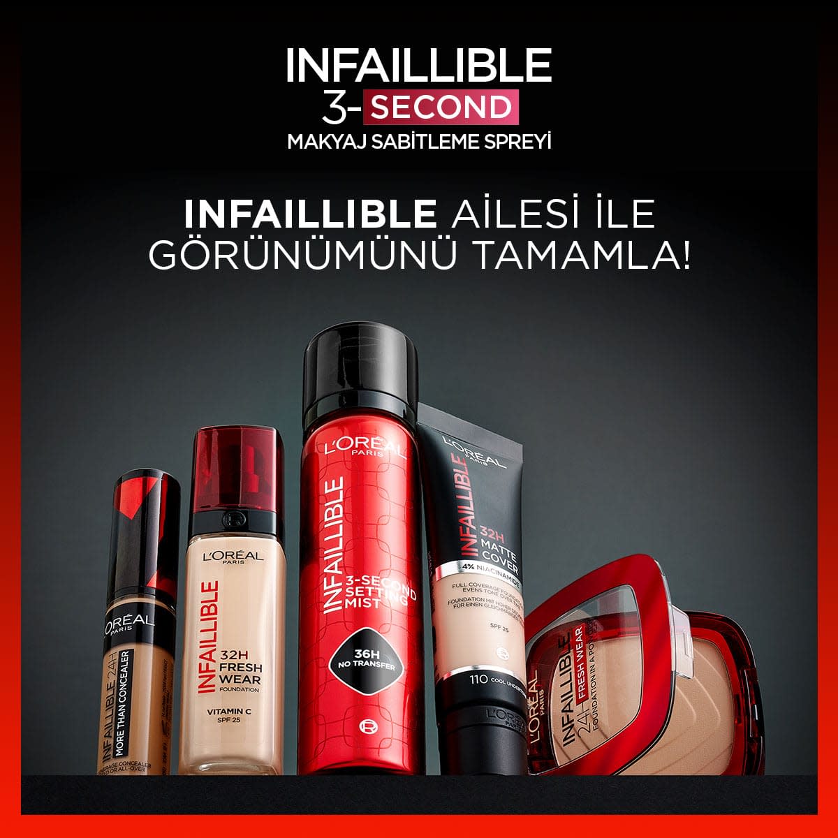 L'Oréal Paris Infaillible 3-Second Makyaj Sabitleme Spreyi