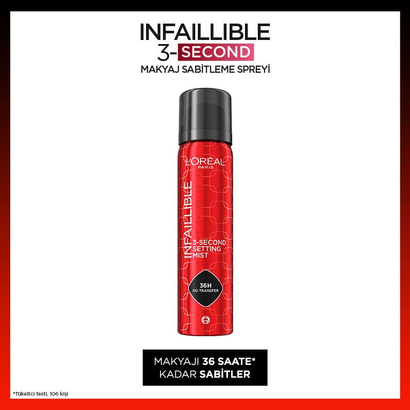L'Oréal Paris Infaillible 3-Second Makyaj Sabitleme Spreyi