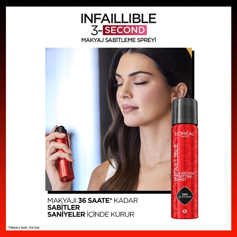 L'Oréal Paris Infaillible 3-Second Makyaj Sabitleme Spreyi