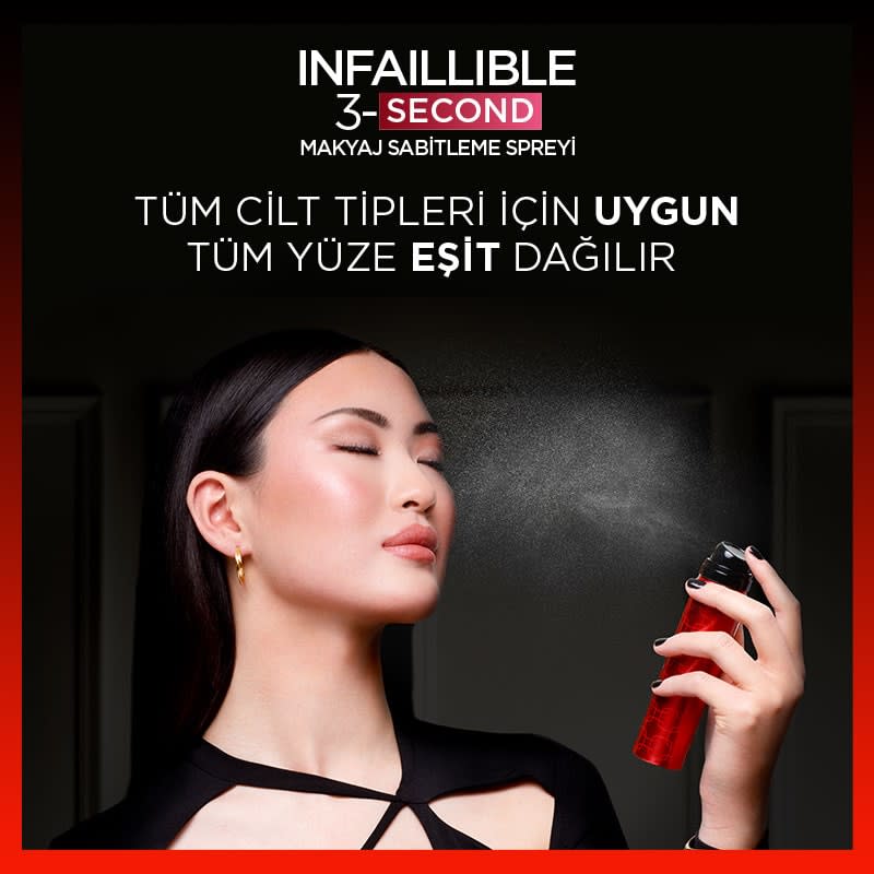 L'Oréal Paris Infaillible 3-Second Makyaj Sabitleme Spreyi