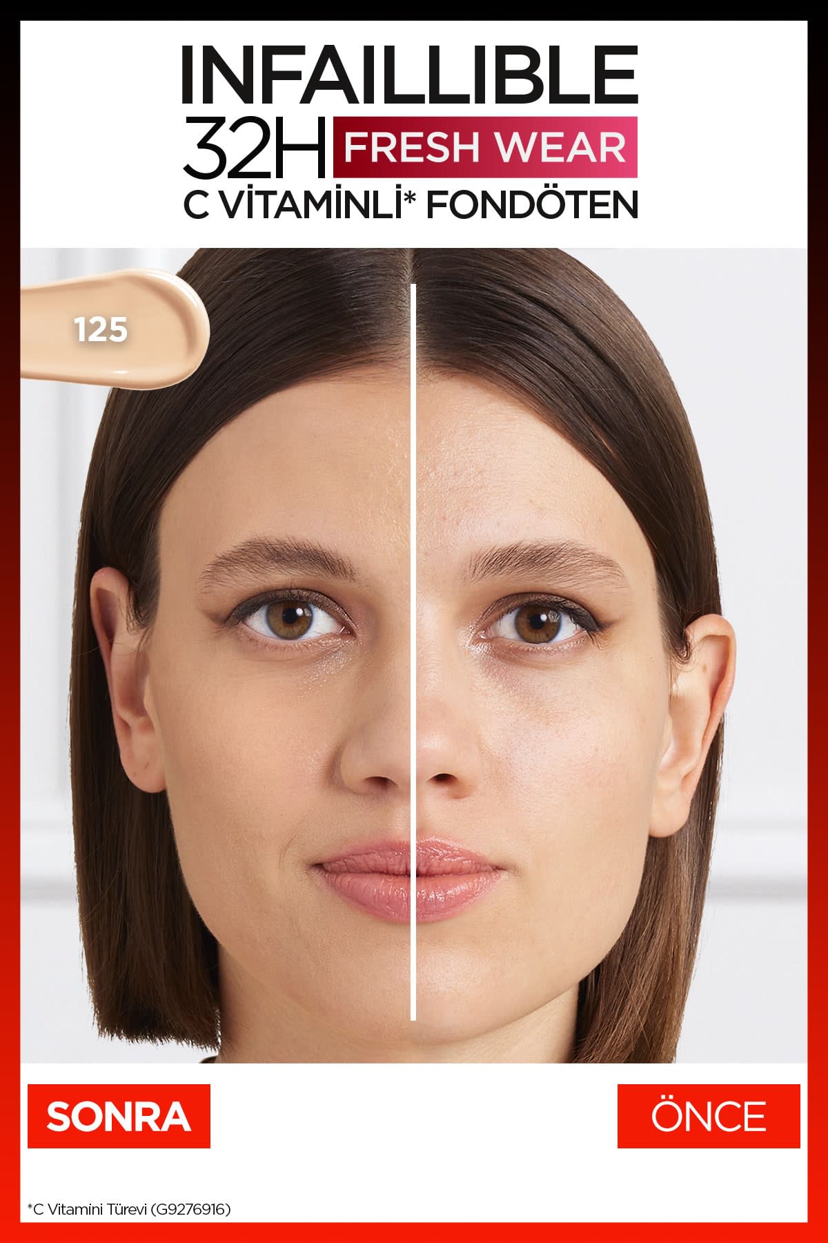 L'Oréal Paris Infaillible 32H Fresh Wear C Vitaminli Fondöten - 125 Natural Beige