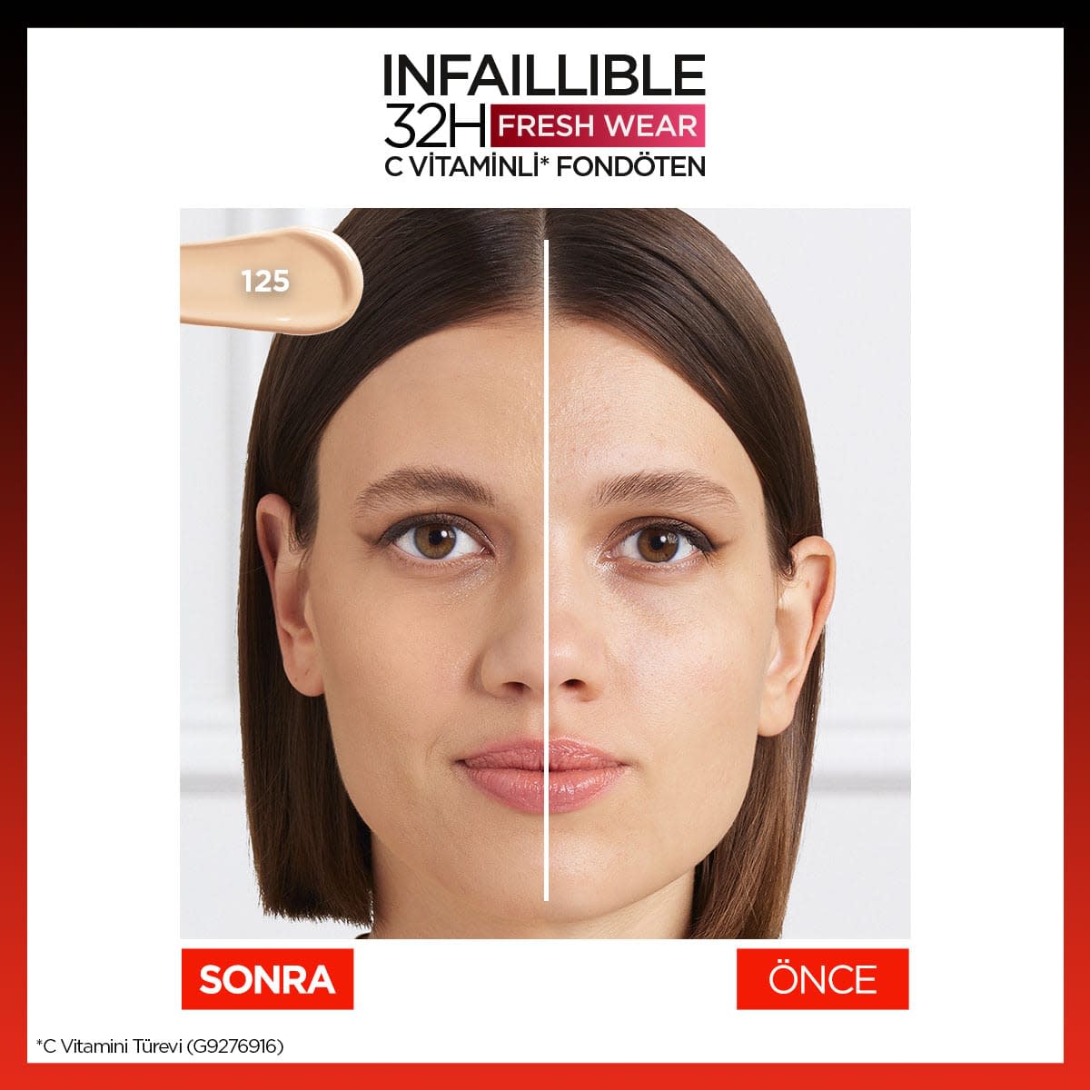 L'Oréal Paris Infaillible 32H Fresh Wear C Vitaminli Fondöten - 125 Natural Beige