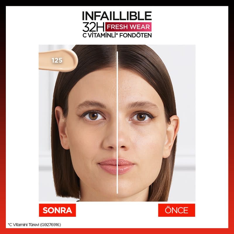 L'Oréal Paris Infaillible 32H Fresh Wear C Vitaminli Fondöten - 125 Natural Beige
