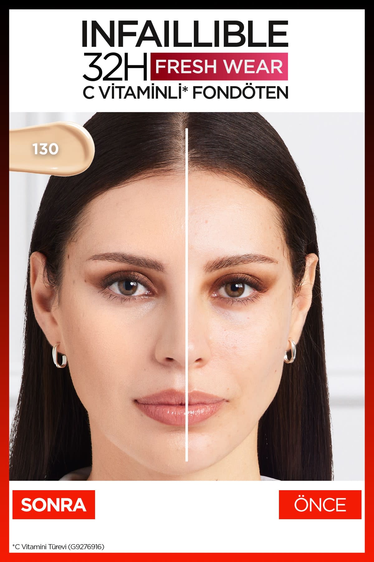 L'Oréal Paris Infaillible 32H Fresh Wear C Vitaminli Fondöten - 130 True Beige