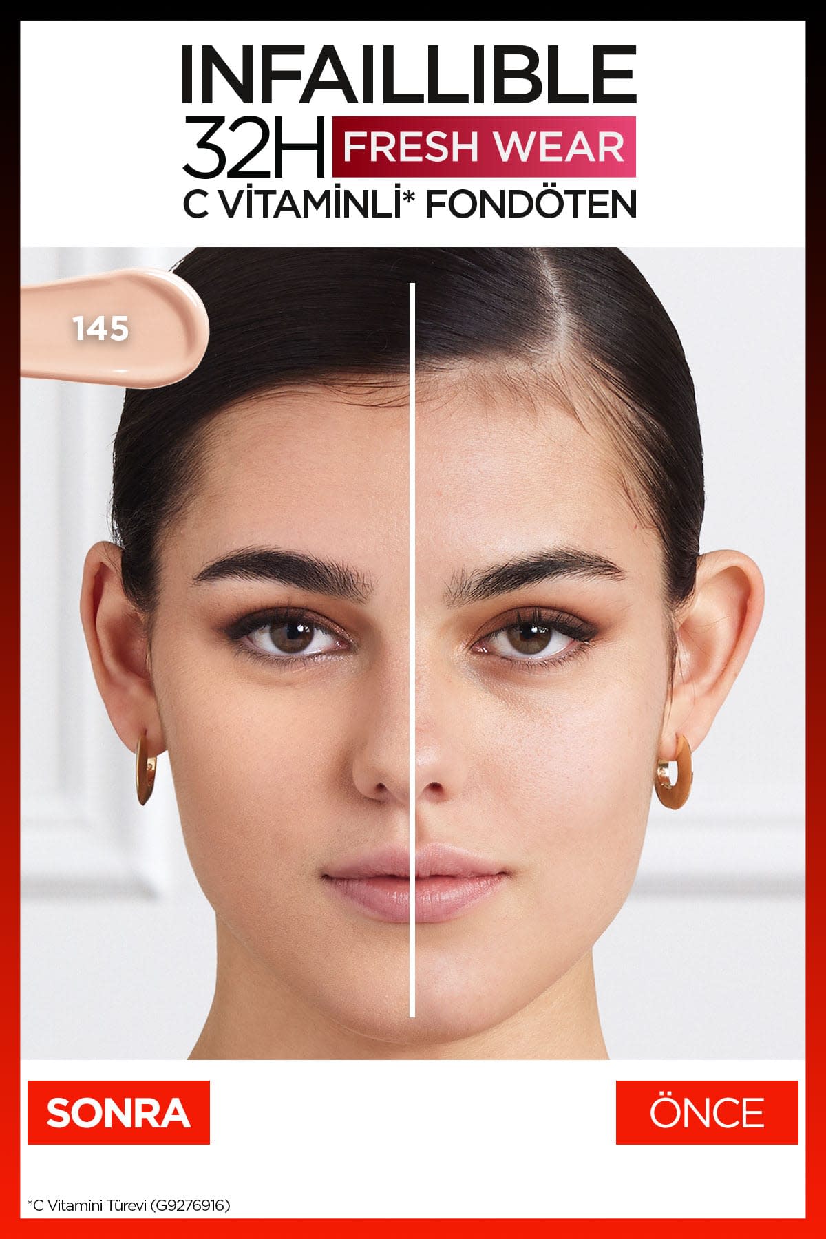 L'Oréal Paris Infaillible 32H Fresh Wear C Vitaminli Fondöten - 145 Rose Beige