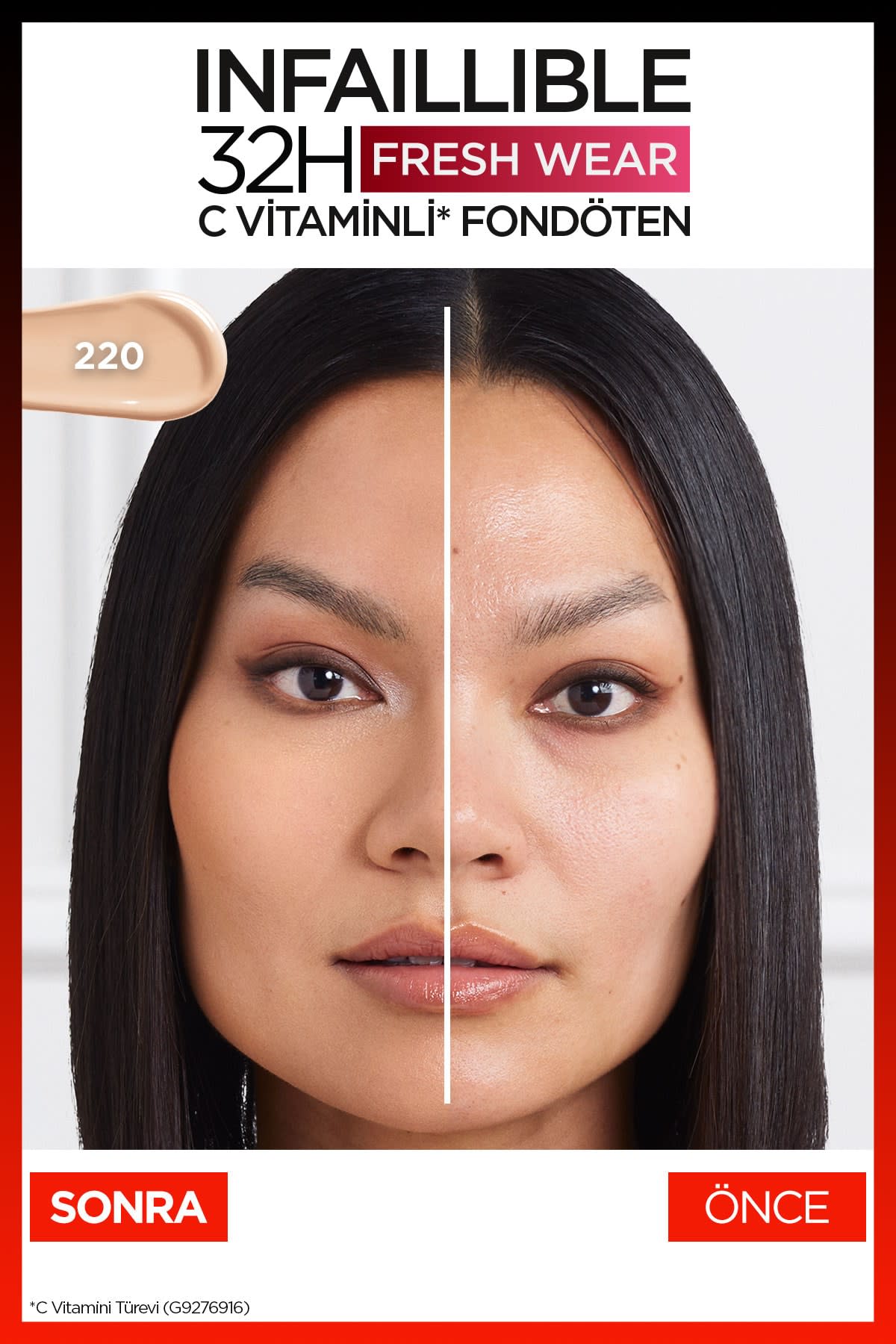 L'Oréal Paris Infaillible 32H Fresh Wear C Vitaminli Fondöten - 220 Sand