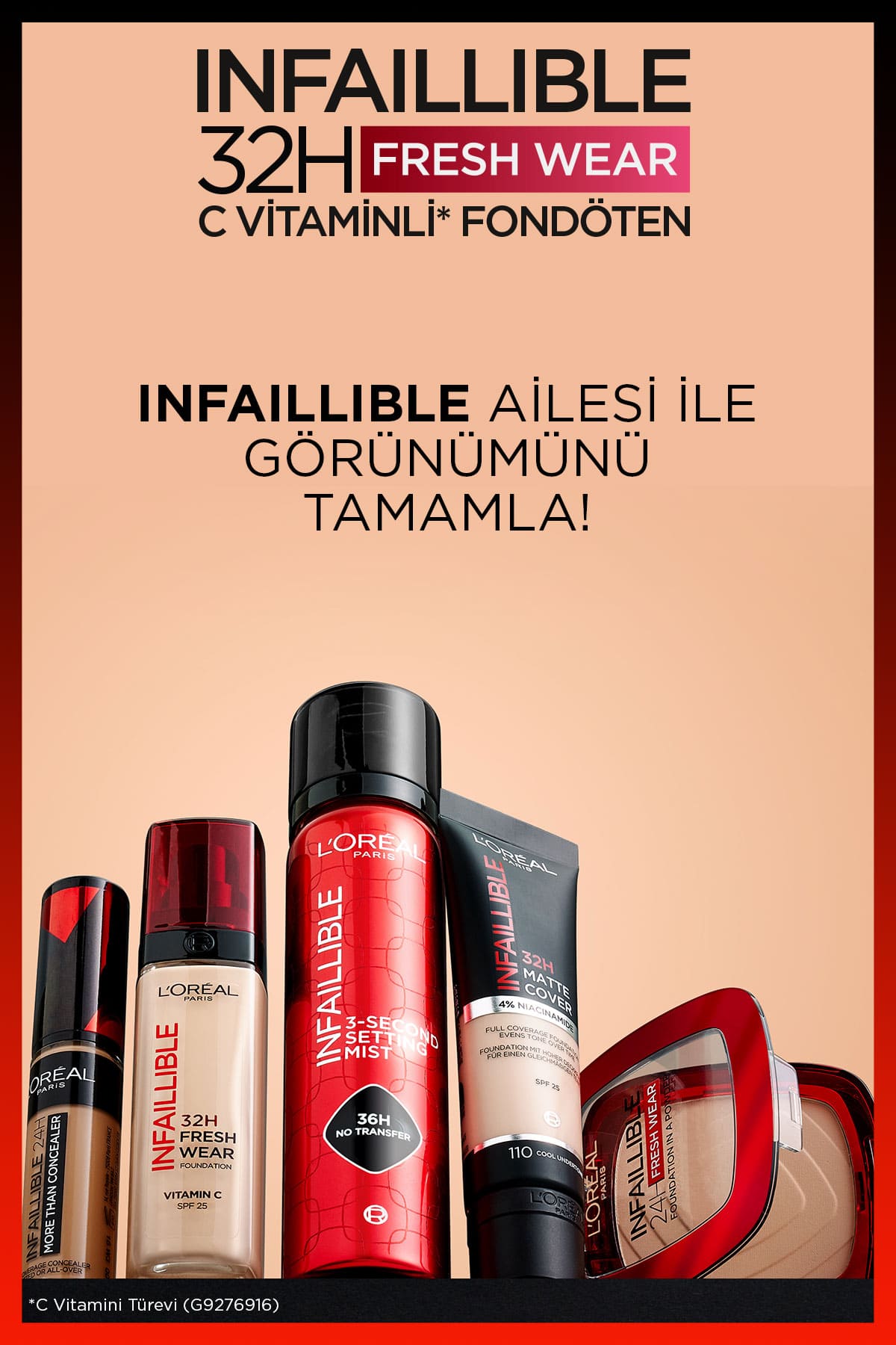 L'Oréal Paris Infaillible 32H Fresh Wear C Vitaminli Fondöten - 220 Sand
