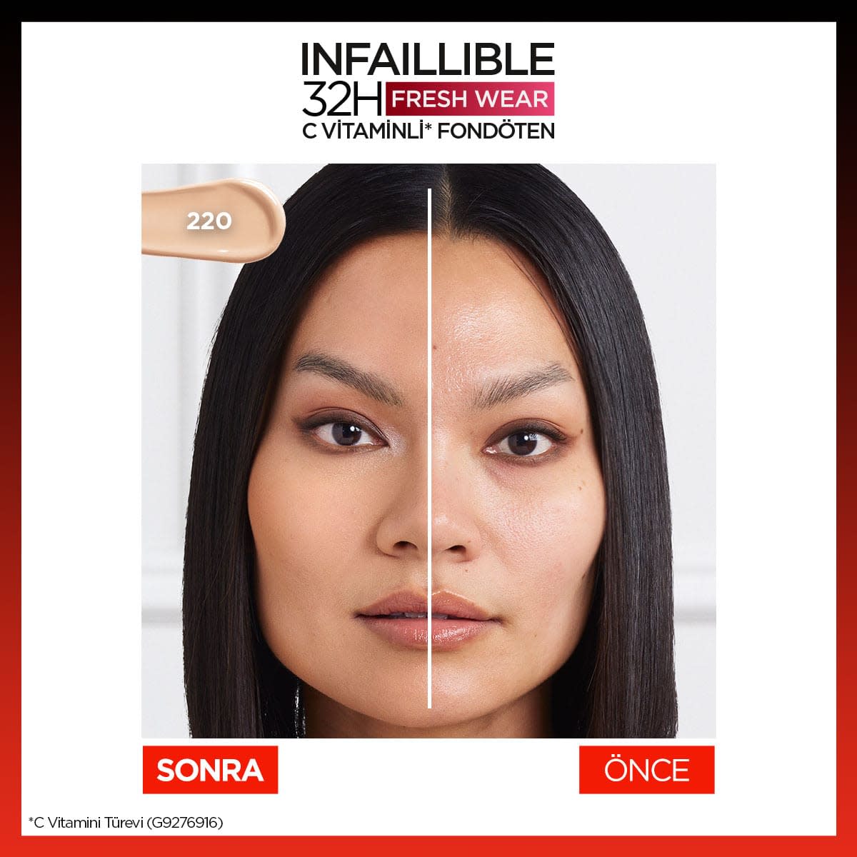 L'Oréal Paris Infaillible 32H Fresh Wear C Vitaminli Fondöten - 220 Sand