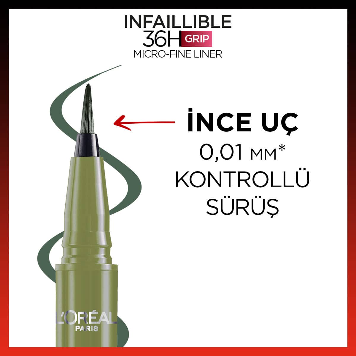 L'Oréal Paris Infaillible 36H Grip Micro Fine Eyeliner 05 Sage Green
