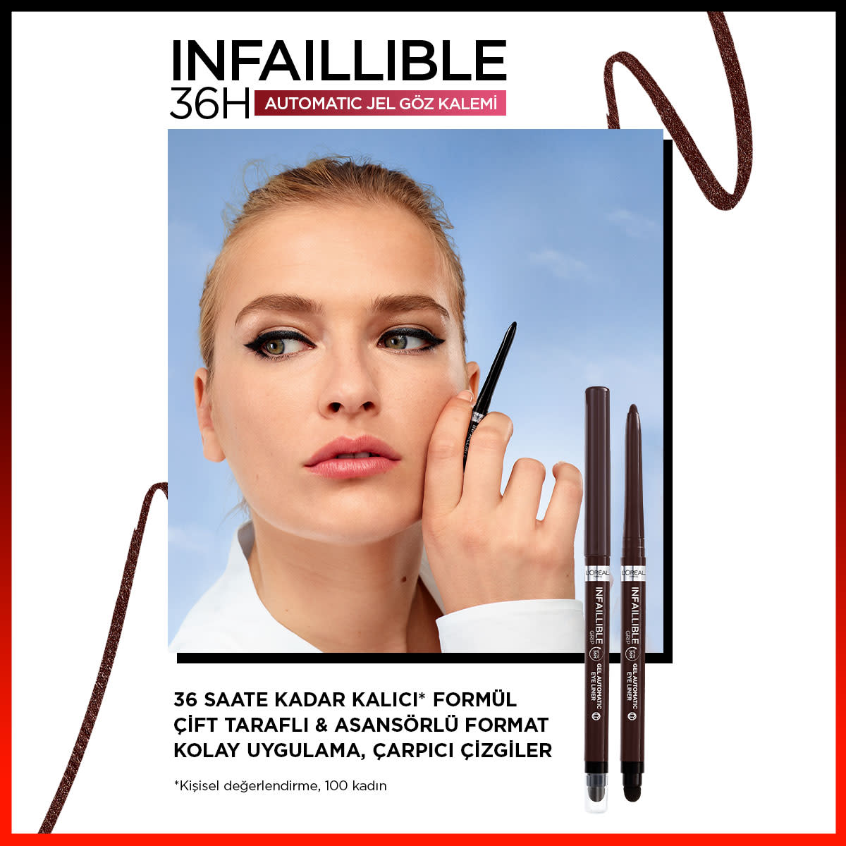 L'Oréal Paris Infaillible Automatic Jel Göz Kalemi - Kahverengi