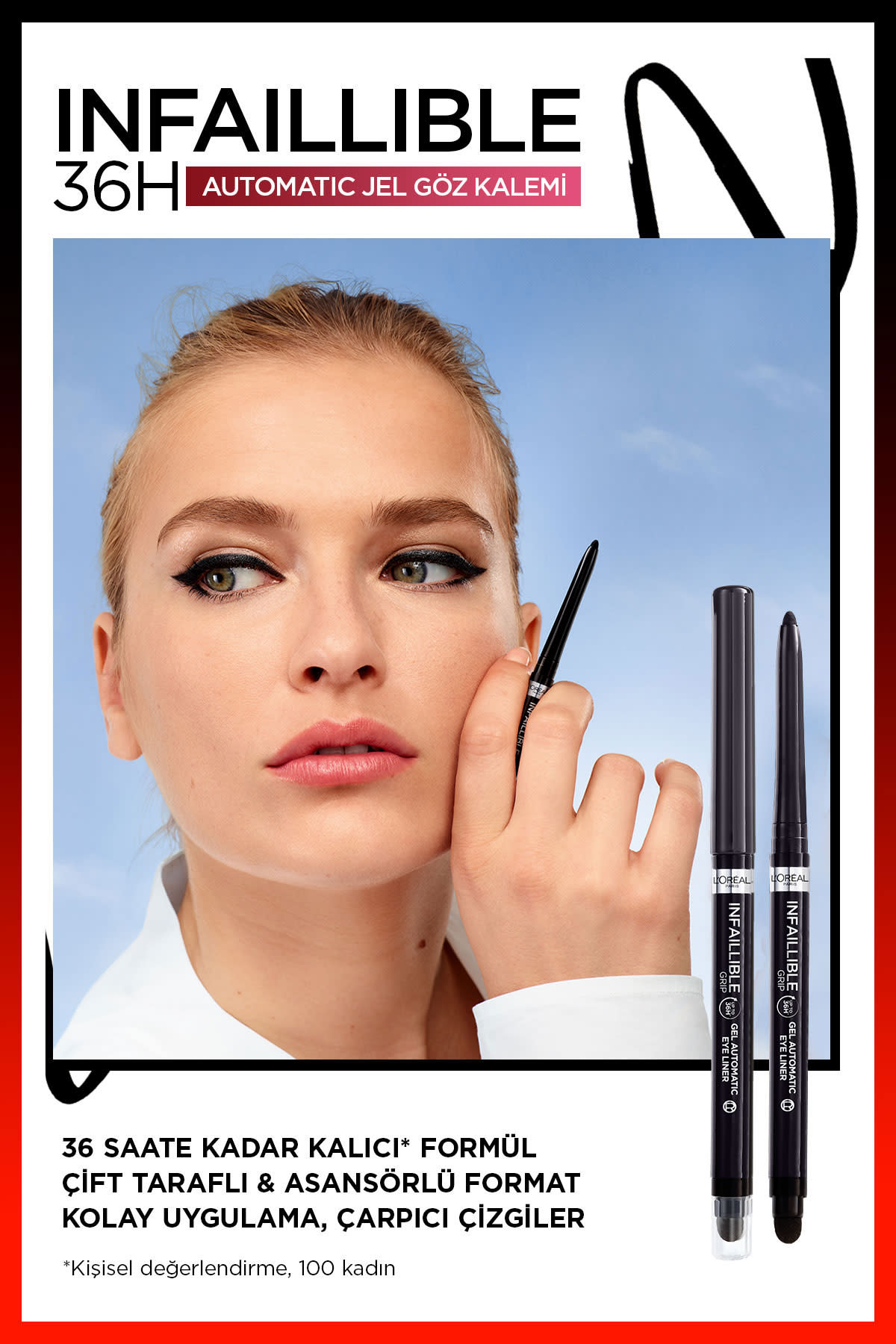 L'Oréal Paris Infaillible Automatic Jel Göz Kalemi - Mat Siyah