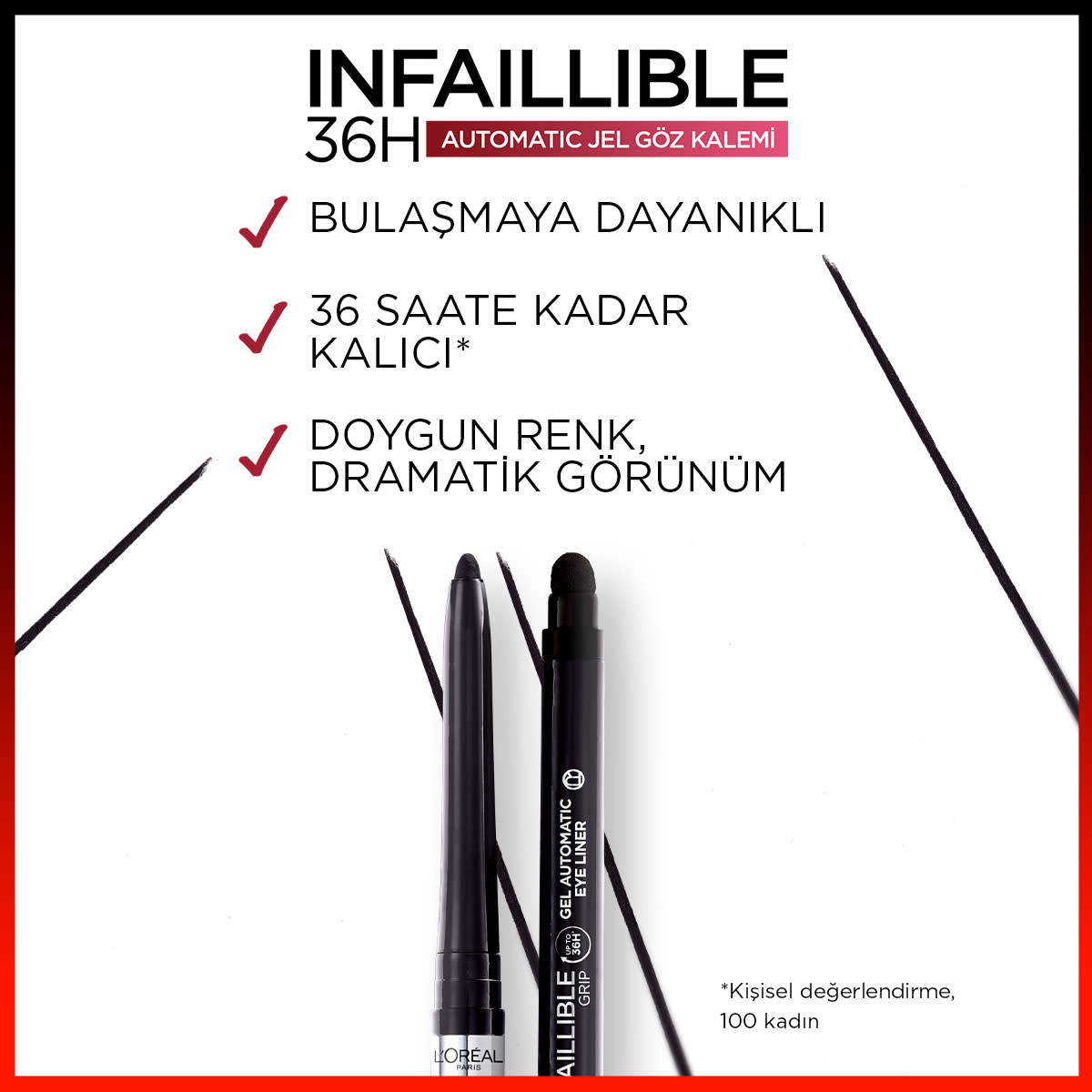 L'Oréal Paris Infaillible Automatic Jel Göz Kalemi - Mat Siyah