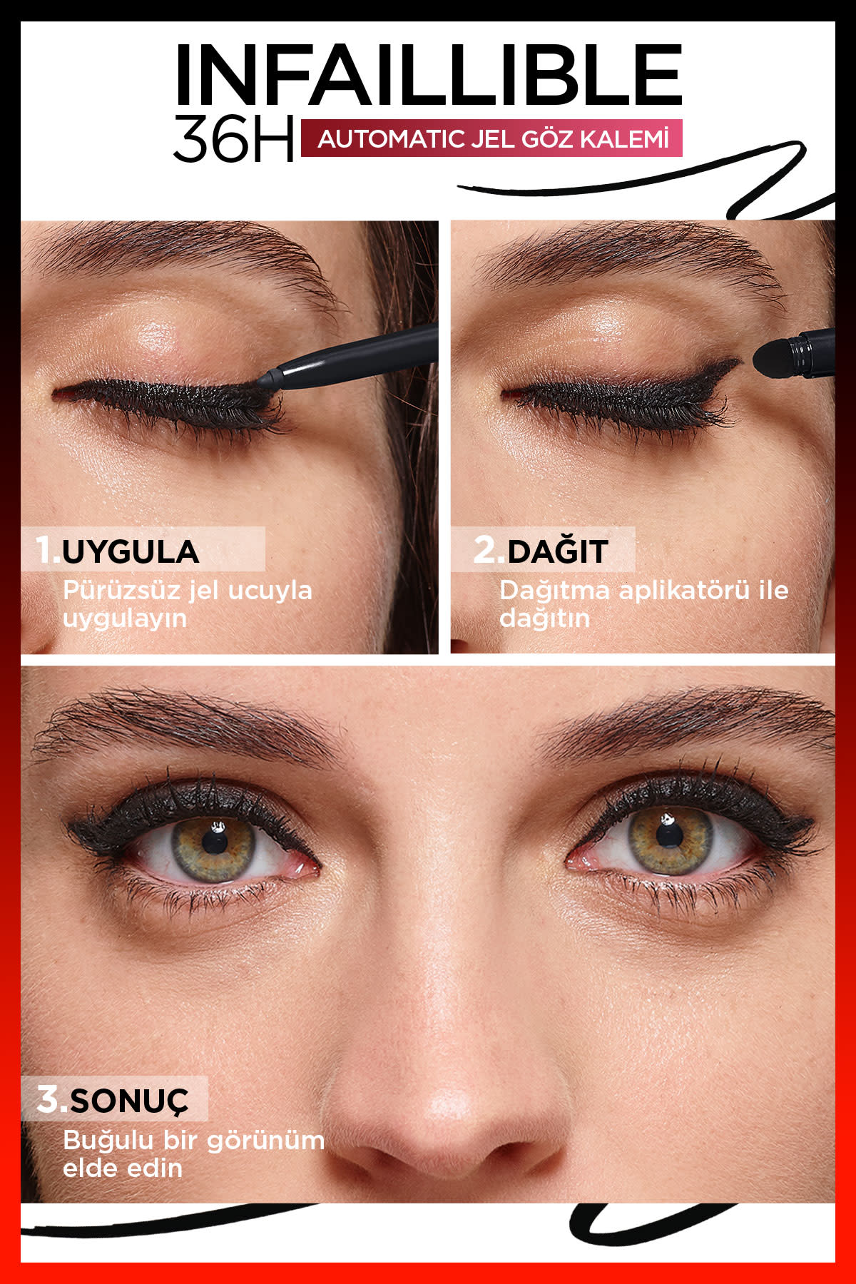L'Oréal Paris Infaillible Automatic Jel Göz Kalemi - Yoğun Siyah