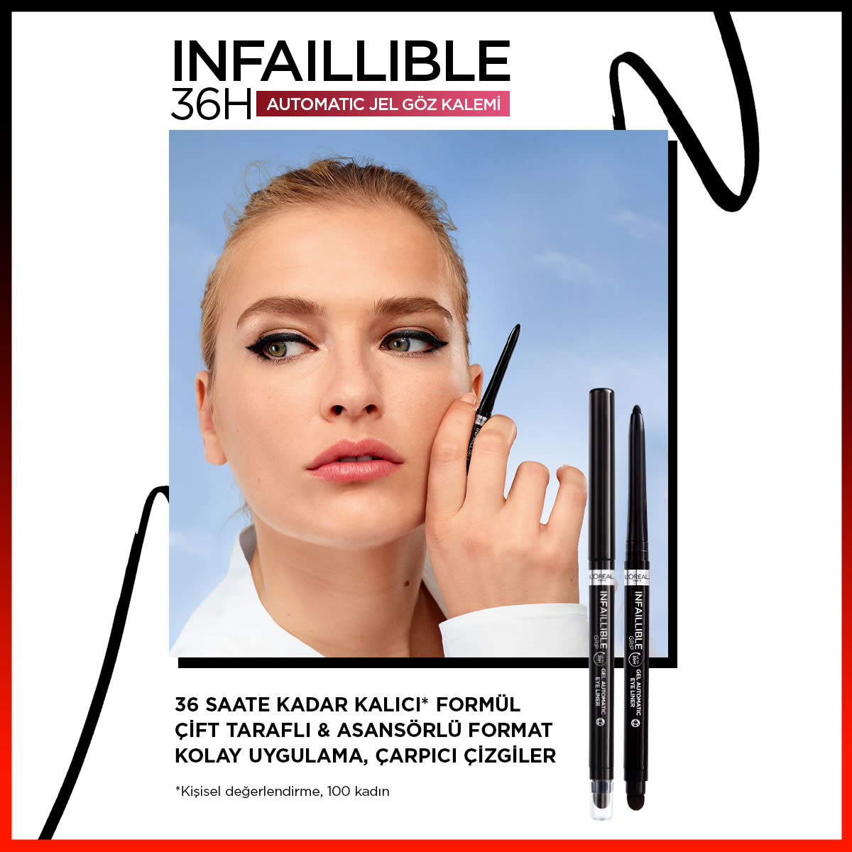 L'Oréal Paris Infaillible Automatic Jel Göz Kalemi - Yoğun Siyah