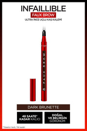 L'Oréal Paris Infaillible Faux Brow Ultra İnce Uçlu Kaş Kalemi - Dark Brunette