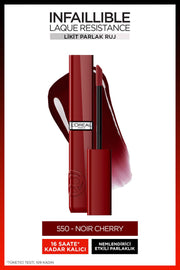 L'Oréal Paris Infaillible Laque Resistance Likit Parlak Ruj - 550 Noir Cherry