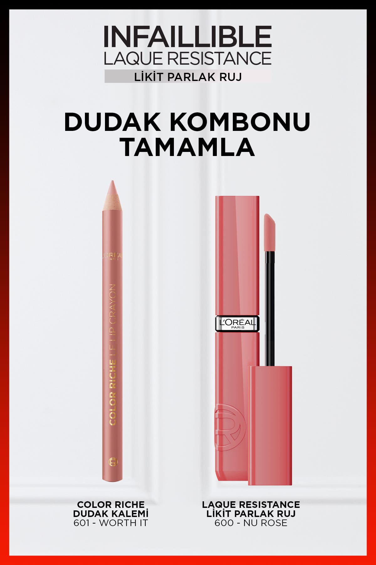 L'Oréal Paris Infaillible Laque Resistance Likit Parlak Ruj - 600 Le Nu Rose