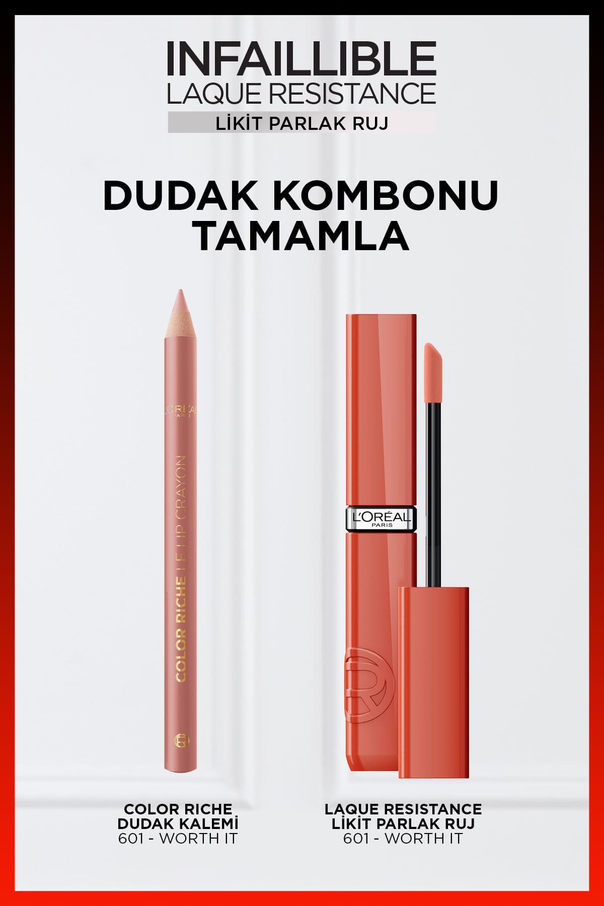 L'Oréal Paris Infaillible Laque Resistance Likit Parlak Ruj - 601 Worth It