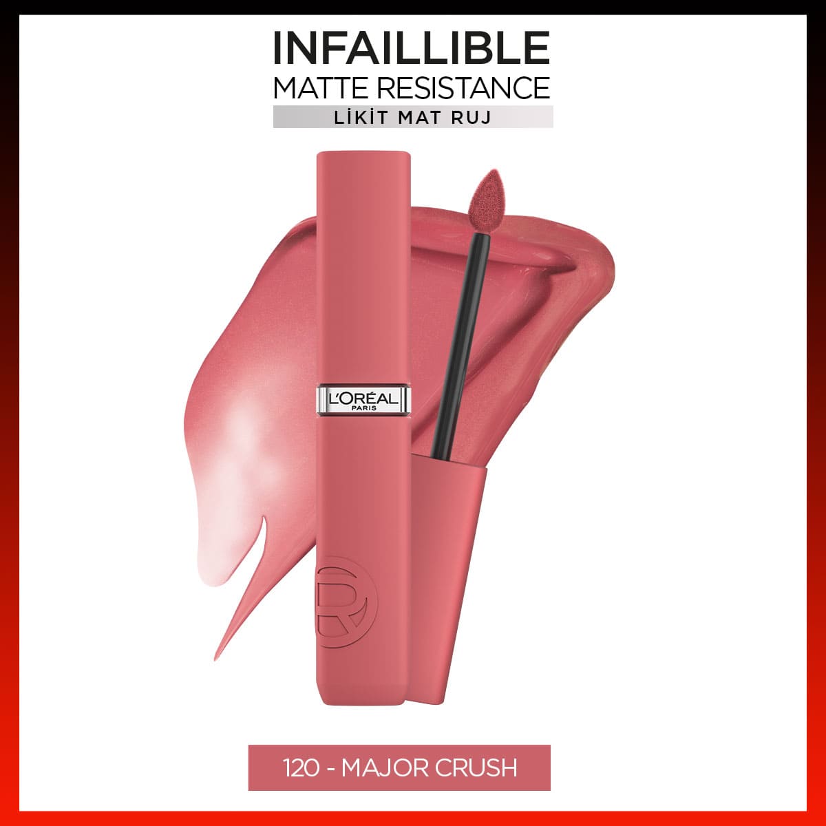 L'Oréal Paris Infaillible Matte Resistance Likit Mat Ruj - 120 Major Crush