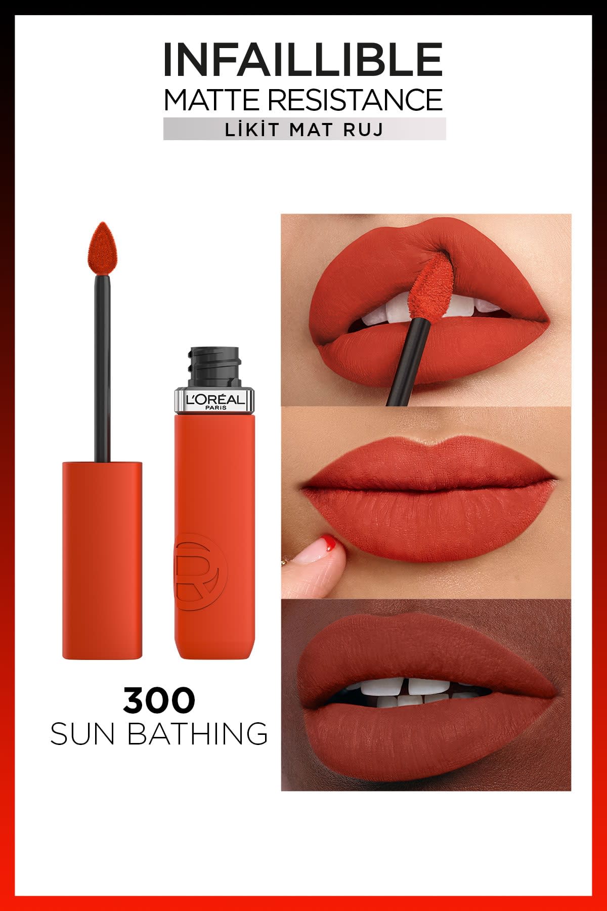 L'Oréal Paris Infaillible Matte Resistance Likit Mat Ruj - 300 Sun Bathing