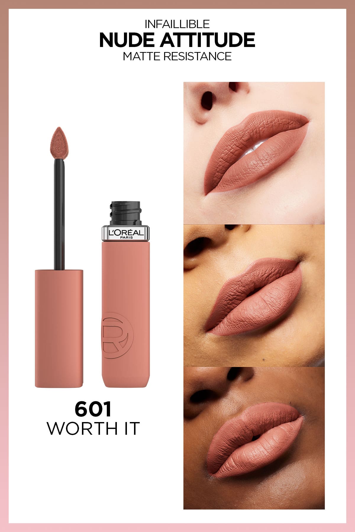 L'Oréal Paris Infaillible Matte Resistance Likit Mat Ruj - 601 Worth It