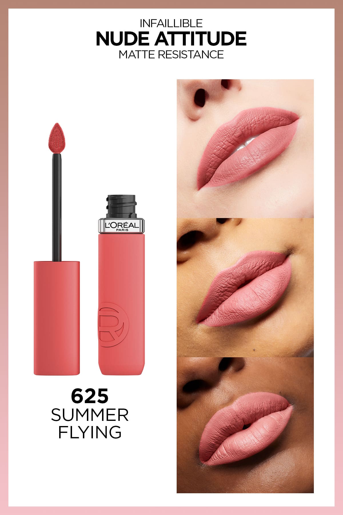 L'Oréal Paris Infaillible Matte Resistance Likit Mat Ruj - 625 Summer Flying