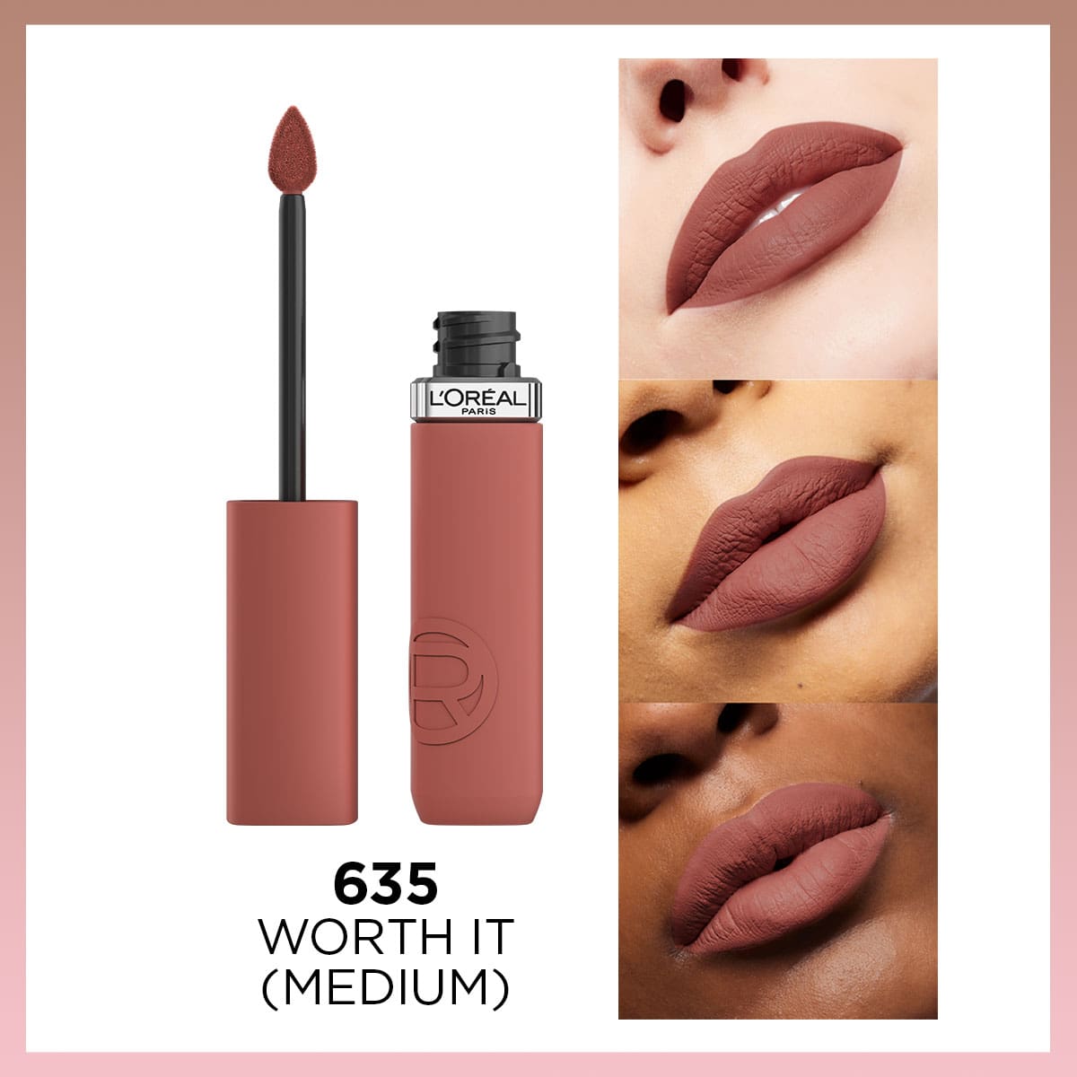 L'Oréal Paris Infaillible Matte Resistance Likit Mat Ruj - 635 Worth It (Medium)