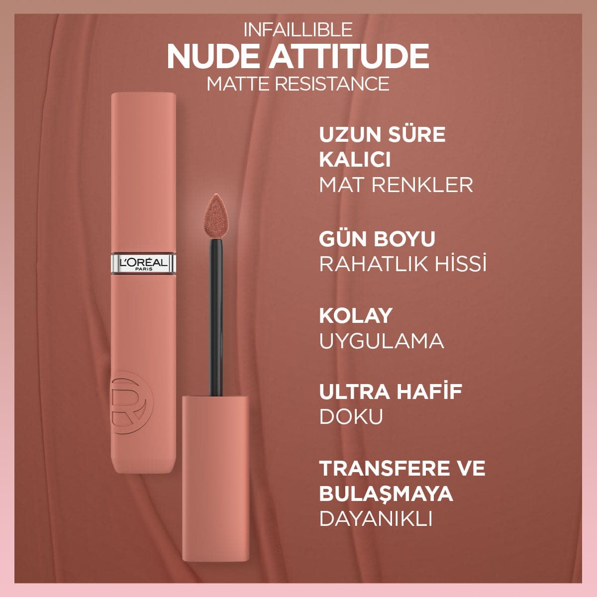 L'Oréal Paris Infaillible Matte Resistance Likit Mat Ruj - 635 Worth It (Medium)