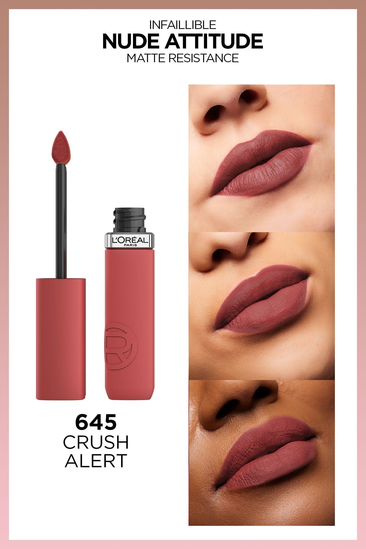 L'Oréal Paris Infaillible Matte Resistance Likit Mat Ruj - 645 Crush Alert