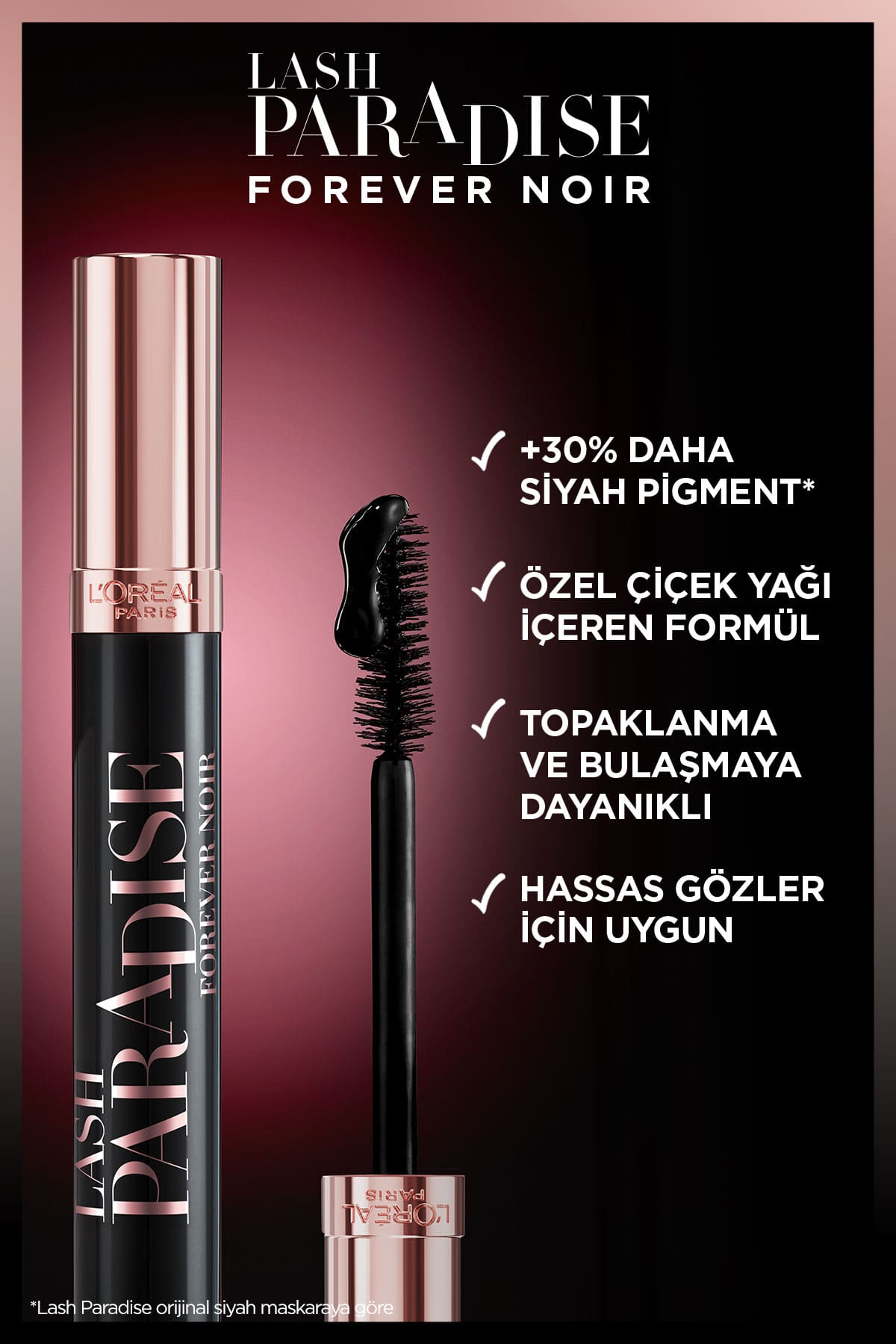 L'Oréal Paris Lash Paradise Forever Noir Maskara