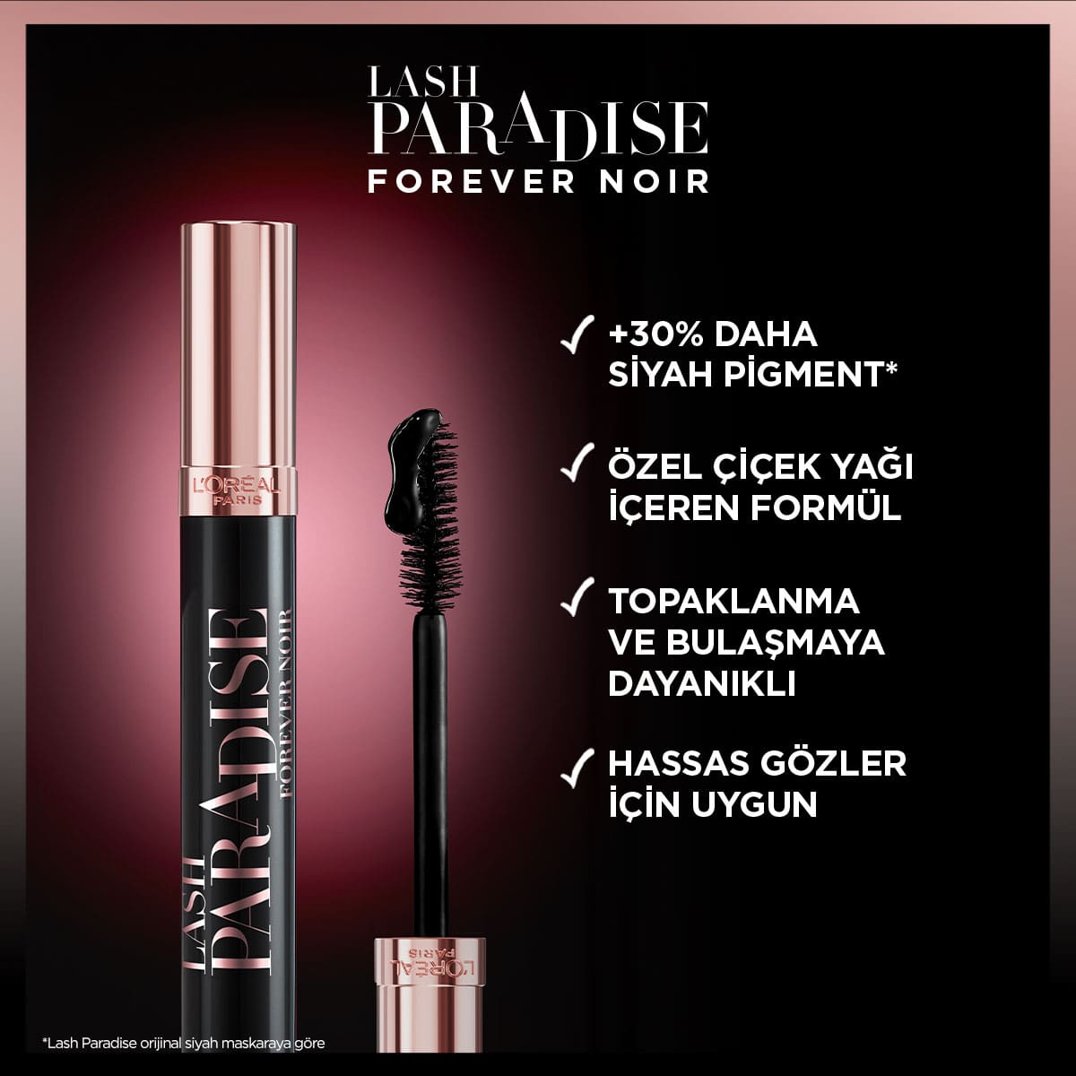 L'Oréal Paris Lash Paradise Forever Noir Maskara