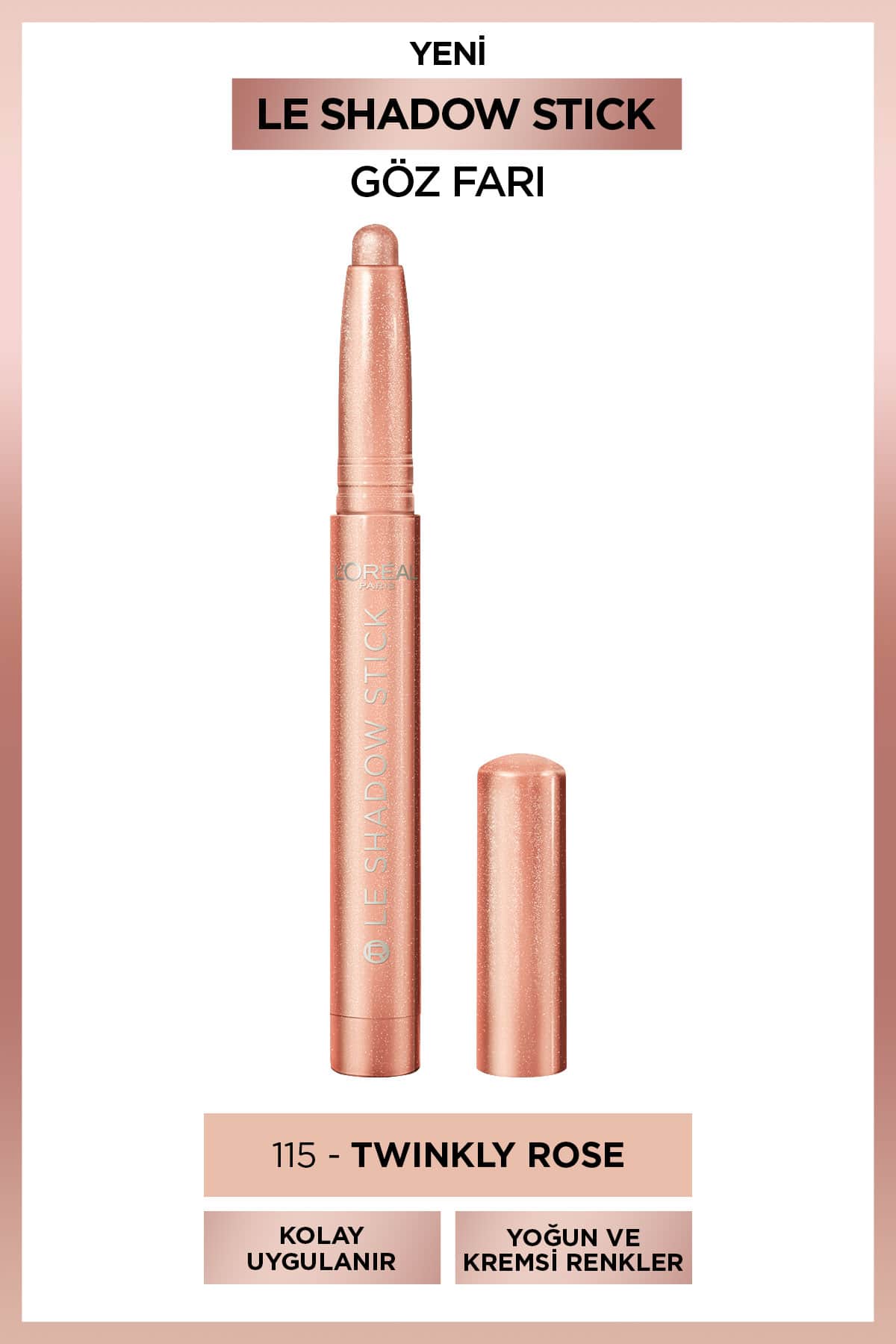 L'Oréal Paris Le Shadow Stick Göz Farı - 115 Twinkly Rose